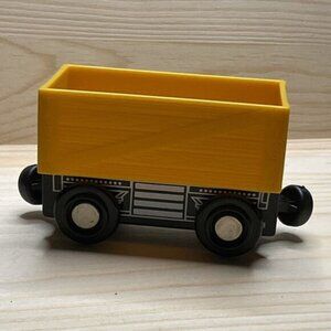 Imaginarium Wooden Cargo Train Car Yellow Black Magnetic Railway Toys R Us